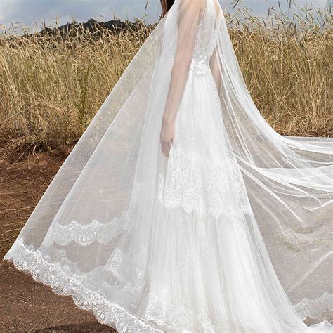 Wedding Gown With Cape And Veil Wedding