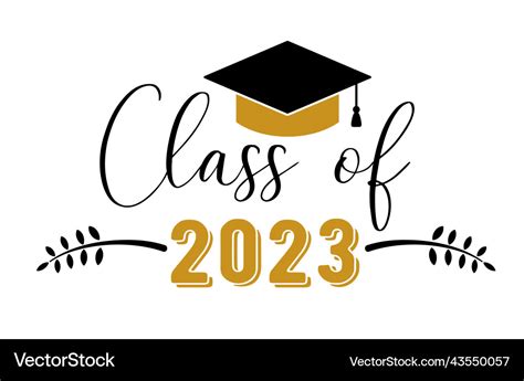 Class Of 2023 Graduation Congratulations Vector Image