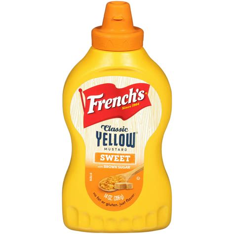 Frenchs Sweet Classic Yellow Mustard With Brown Sugar 14 Oz Walmart