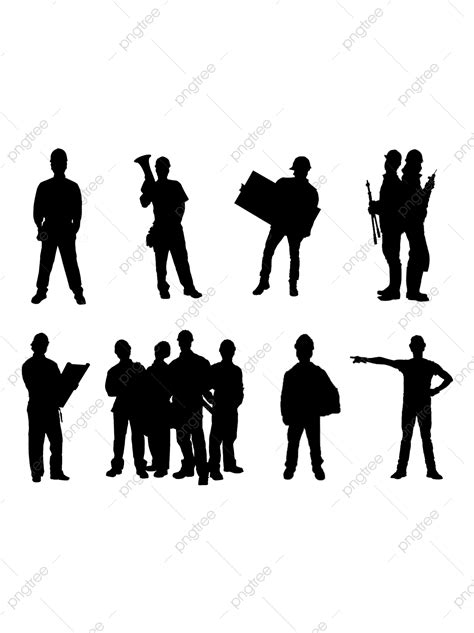 Labor Silhouette Png Images Worker Silhouette Labor Building Worker