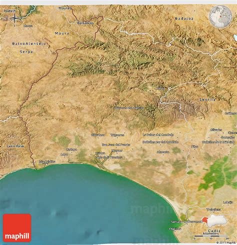 Satellite 3d Map Of Huelva