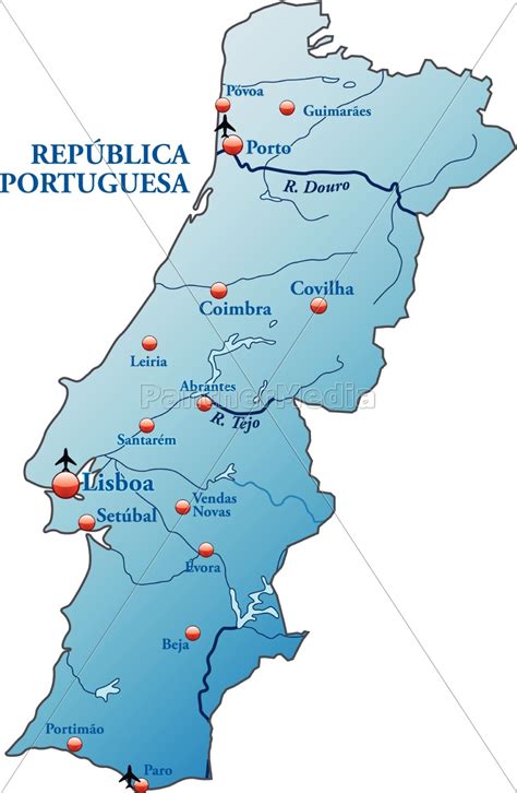 Hier sehen sie die lage von portugal unterkünften angezeigt nach preis, verfügbarkeit oder bewertung von anderen reisenden. Karte von Portugal als Übersichtskarte in Blau ...