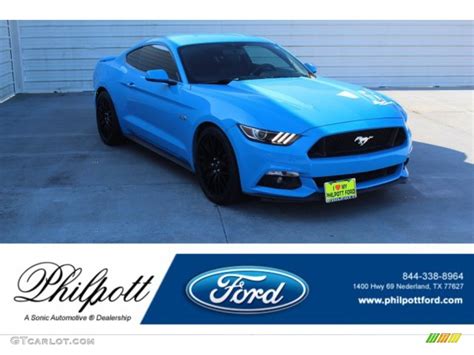 2017 Grabber Blue Ford Mustang Gt Premium Coupe 136110615 Photo 9