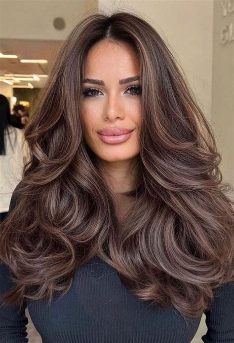 19 Smokey Mocha Brown Layers Brunette Hair Refers To Hair That Is Dark