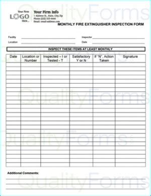 Perform free monthly inspections with process street. Sprinkler / Extinguisher Inspection Forms - Forms