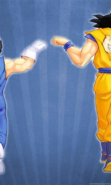 Goku And Vegeta Fist Bump Computer Wallpapers Desktop Backgrounds Desktop Background