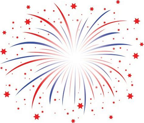 Download High Quality Fireworks Clipart Red White Blue Transparent Png
