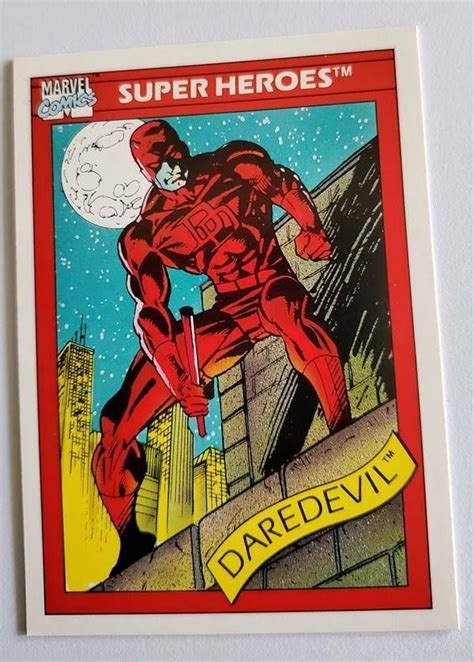 Marvel Comics Cards 1990 Super Heroes Daredevil Trading Card 4