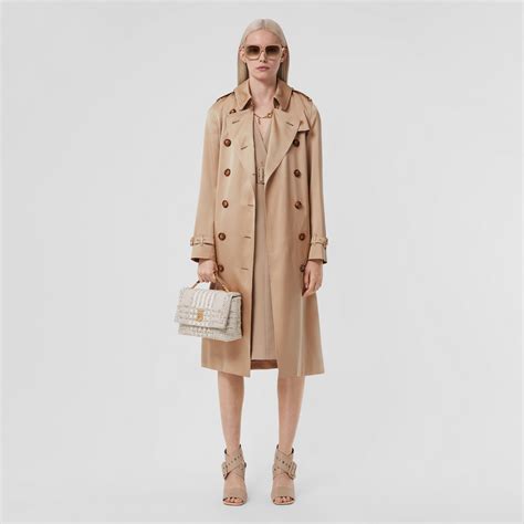 Silk Kensington Trench Coat In Soft Fawn Women Burberry Official