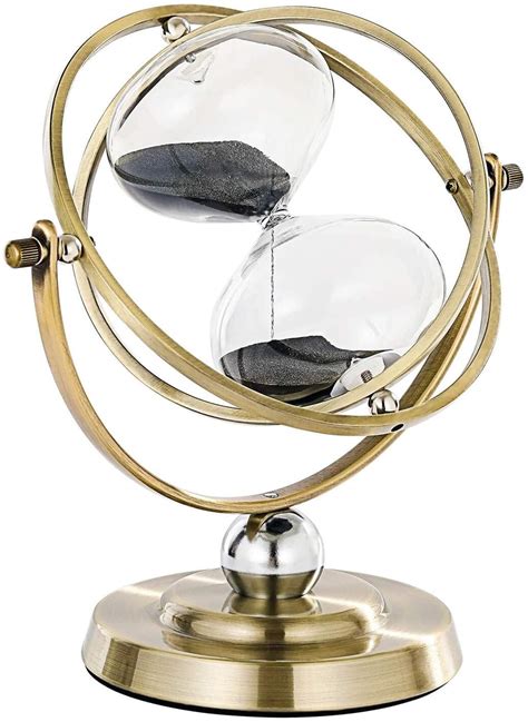 Buy Suliao Large Brass Hourglass Timer 60 Minutes Antique Rotating