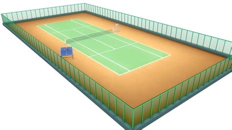 Artstation Anime Tennis Court Game Assets