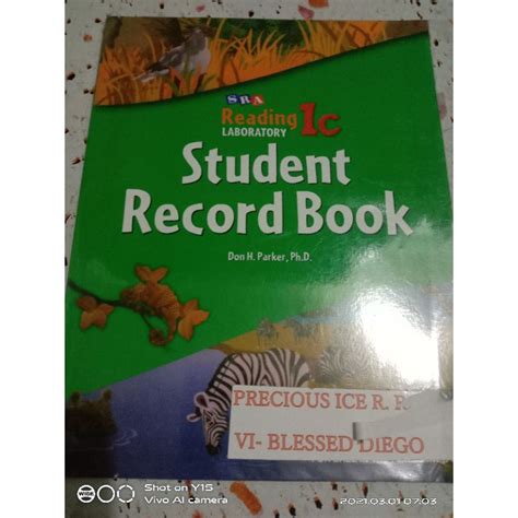 Sra Reading 1c Laboratorystudent Record Book Shopee Philippines