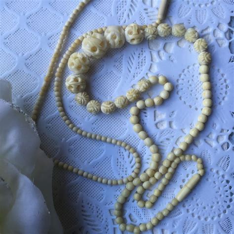 2 Antique Ivory Necklaces Pre 1940 Catawiki