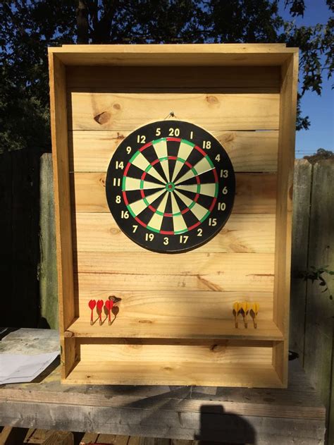 30 x 36 makes for ample room for missed shots without damaging the wall. DIY Outdoor Dart Board | Patio games, Outdoor dart board, Diy backyard