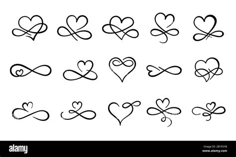 Infinity Love Flourish Hand Drawn Heart Decorative Flourishes Love