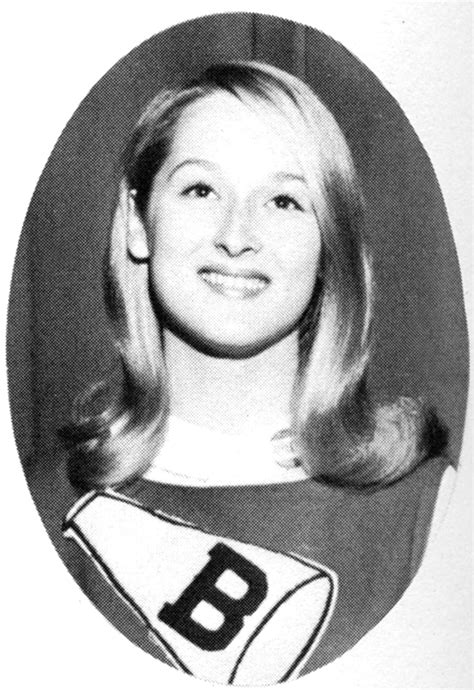 Meryl Posed In Her Cheer Uniform Meryl Streep In High School