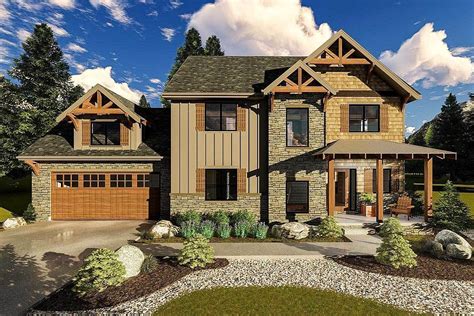 Mountain Rustic House Plan With 3 Upstairs Bedrooms 62721dj