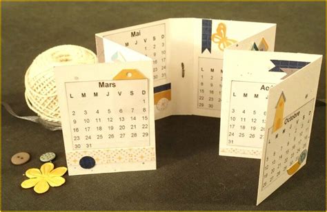 Un Calendrier De Poche Pour Le Scrap Brico Enfants De La Fée Scrap Miam