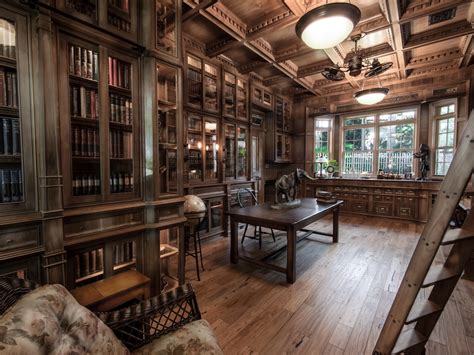 An Amazing Home Library Made Of 10000 Pieces Of Walnut Pictures