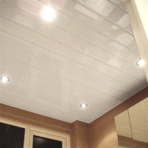 Affordable drop ceiling tiles look clean and are easy to replace, which can prevent you from having to replace an entire ceiling. Vicenza Whiteline 2.7m Ceiling Panels from The Bathroom ...