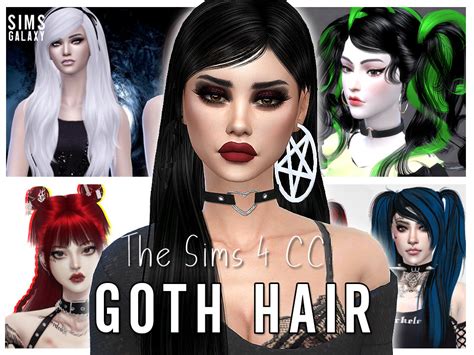 Sims 4 Cc Goth Emo Hair Collection There Arent Sims Galaxy