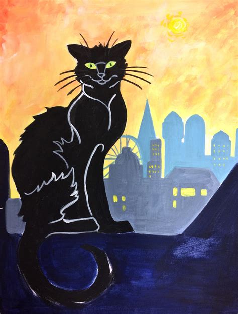 Paint Chat Noir In London Kensington ⋆ Popup Painting