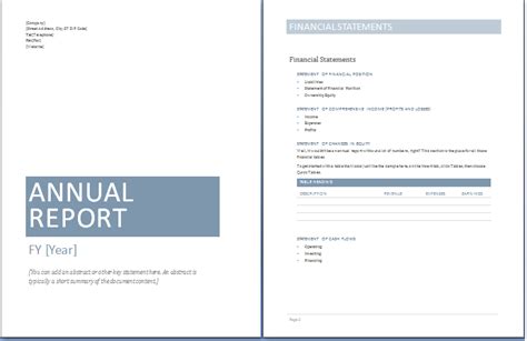 12 Free Annual Business Report Templates In Ms Word Templates