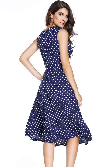 women summer polka dot navy skater style dresses online store for women sexy dresses