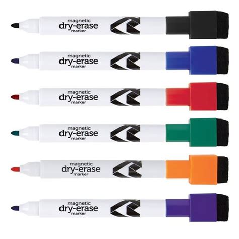Office Depot Dry Erase Assorted Colors Magnetic Marker With Eraser