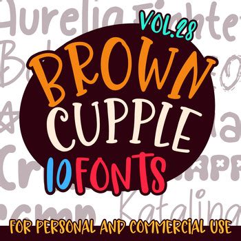 Brown Cupple Fonts Vol Fonts By Brown Cupple Font Tpt