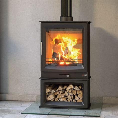 Henley Burnbright Log Store 5kw Defra Approved Wood Burning Stove Modern Stoves Multi Fuel