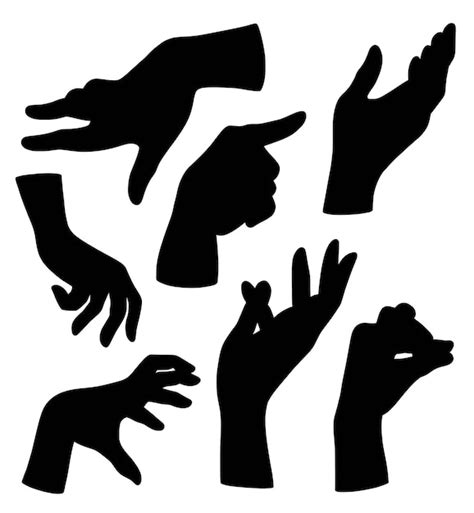 Premium Vector Silhouettes Of Female Hand Sign