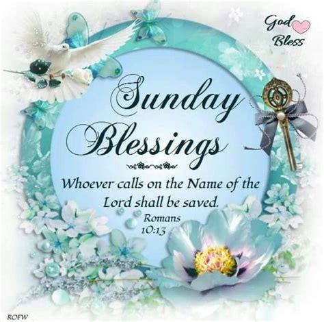 Sunday Blessings Romans 1013 Blessed Sunday Sunday Greetings