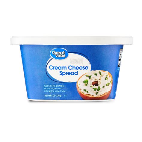 Great Value Cream Cheese Spread 8 Oz Walmart Com