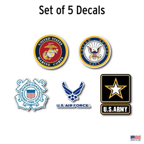 Military Branches Logo Sticker Decal Pack Military Stickers Coast