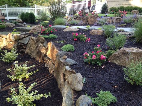 Moss Rock Boulders And Planting Outdoor Landscaping Natural Garden