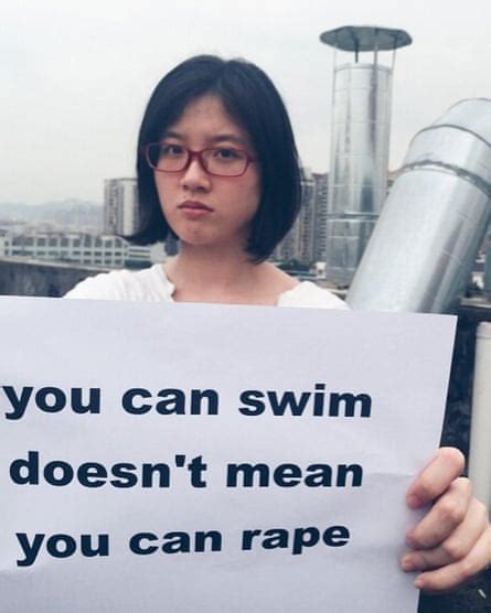 Chinese Feminists Post Selfies In Solidarity With Stanford Assault Victim China The Guardian