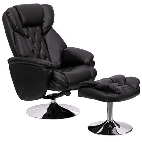 Recliner chair is a comfortable and popular seating option for many american living rooms. Swivel Recliner - Puglia Black Leather Recliner Chair