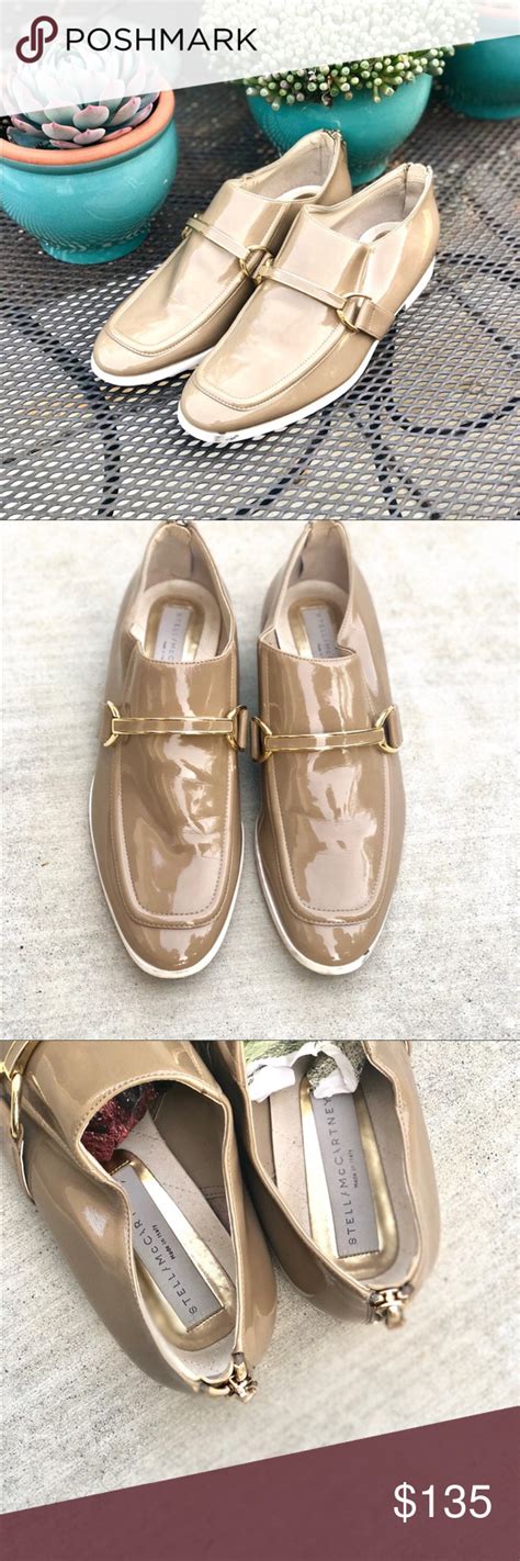 Stella Mccartney Champagne Loafers Patent Leather Loafers Stella