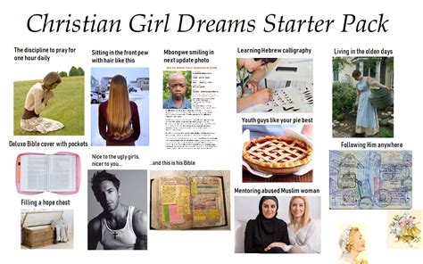 An Earnest Christian Girls Dreams Starter Pack Rstarterpacks
