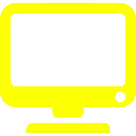 Yellow Monitor Icon Free Yellow Computer Hardware Icons