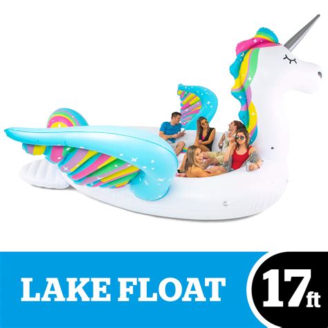 Buy Bigmouth Inc Giant Inflatable Unicorn Lake Float Huge Inflatable Float Over 17 Feet Long