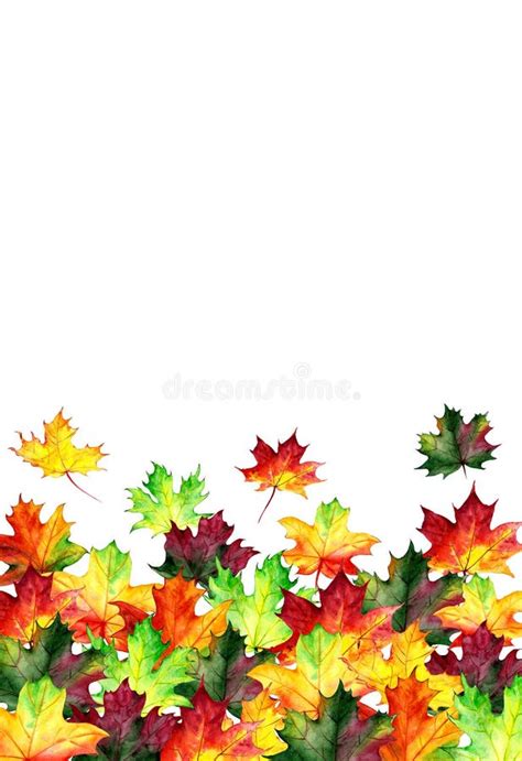 Backgrounds Posters With Watercolor Maple Leaves Autumn Design