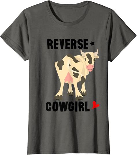 Damen Reverse Cowgirl Shirtfunny T Shirts For Women Adult Humor T Shirt Amazonde Fashion