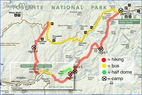 Yosemite National Park Driving Map London Top Attractions Map