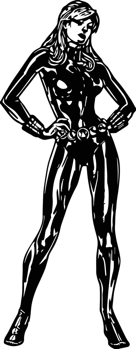 Cool Black Widow Avengers Assemble Coloring Page See