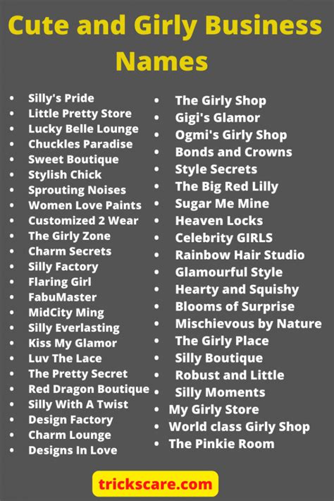 700 Cute And Girly Business Names Ideas That Are Easy To Remember