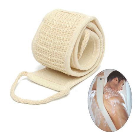 1pc Man Soft Skin Care Exfoliating Loofah Sponge Back Strap Bath Shower Body Massage Spa