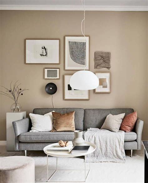 Small Studio With Beige Walls Coco Lapine Design Beige And Grey
