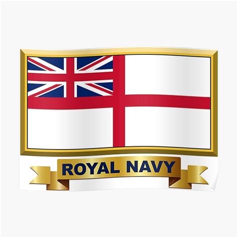 Royal Navy White Ensign Ts Masks Stickers And Products N Poster